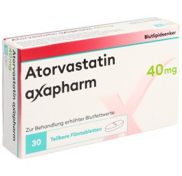 ATORVASTATINE axapharm cpr pell 40 mg 30 pce