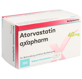 ATORVASTATINE axapharm cpr pell 40 mg 100 pce