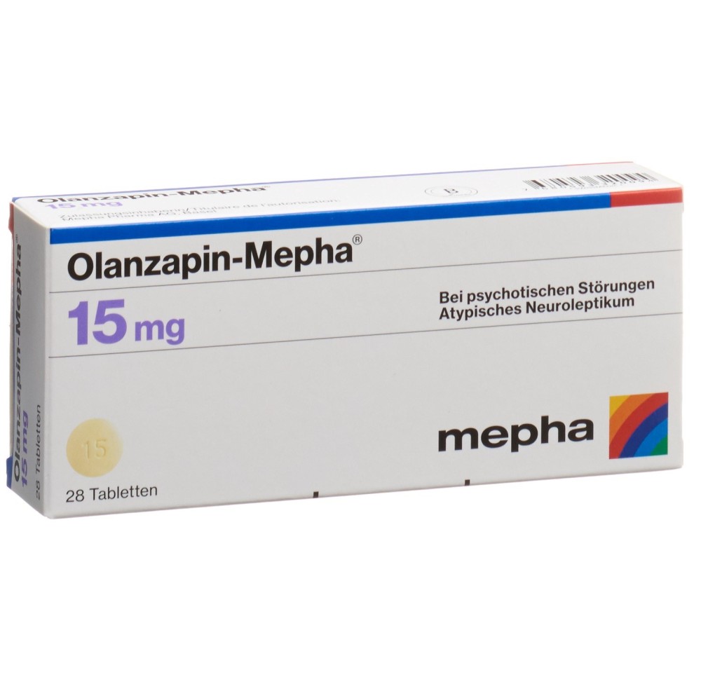 OLANZAPIN Mepha cpr 15 mg 28 pce OLANZAPIN Mepha cpr 15 mg 28 pce