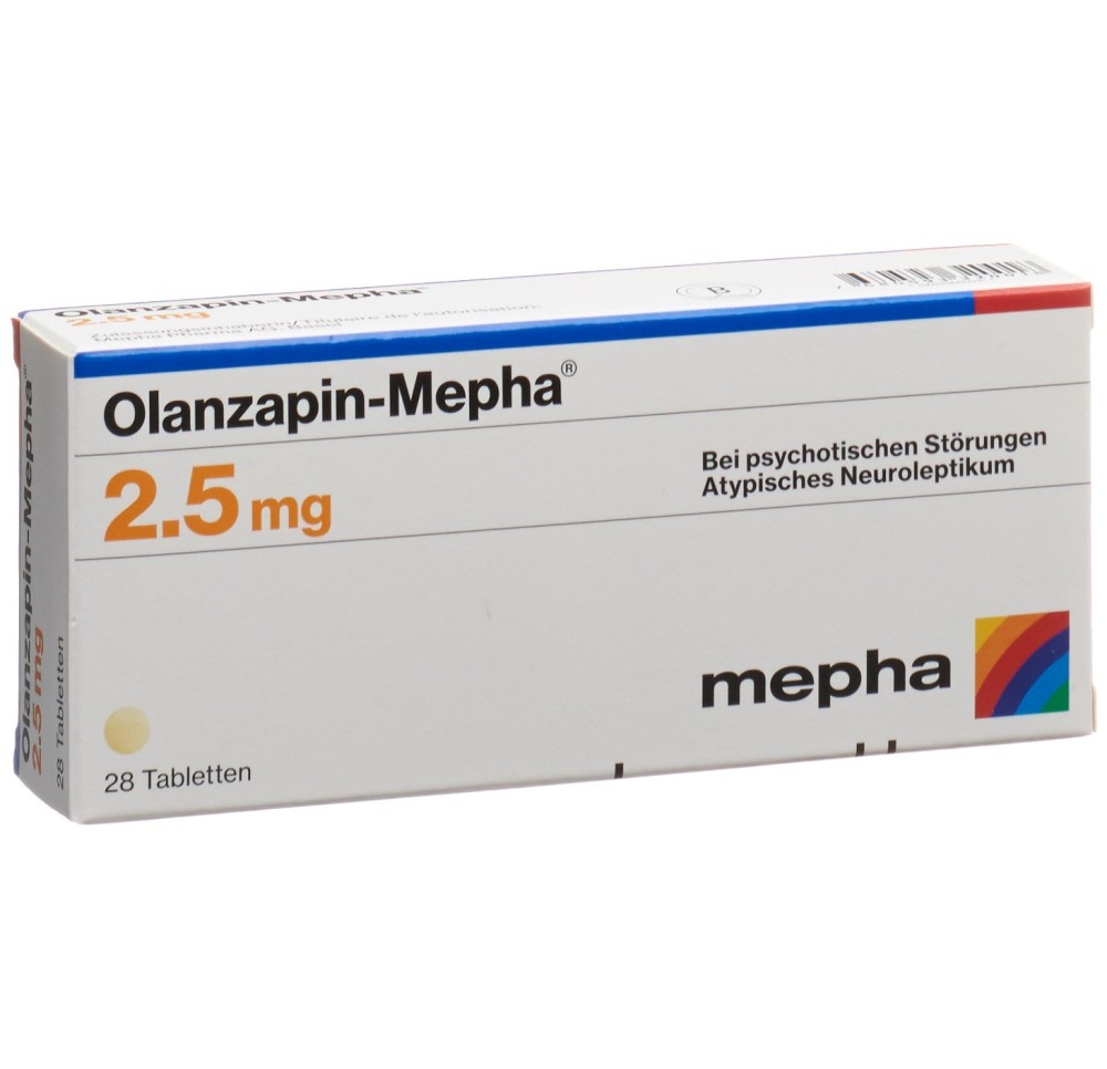 OLANZAPIN Mepha cpr 2.5 mg 28 pce OLANZAPIN Mepha cpr 2.5 mg 28 pce