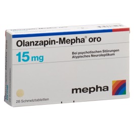 OLANZAPIN Mepha oro cpr orodisp 15 mg 28 pce