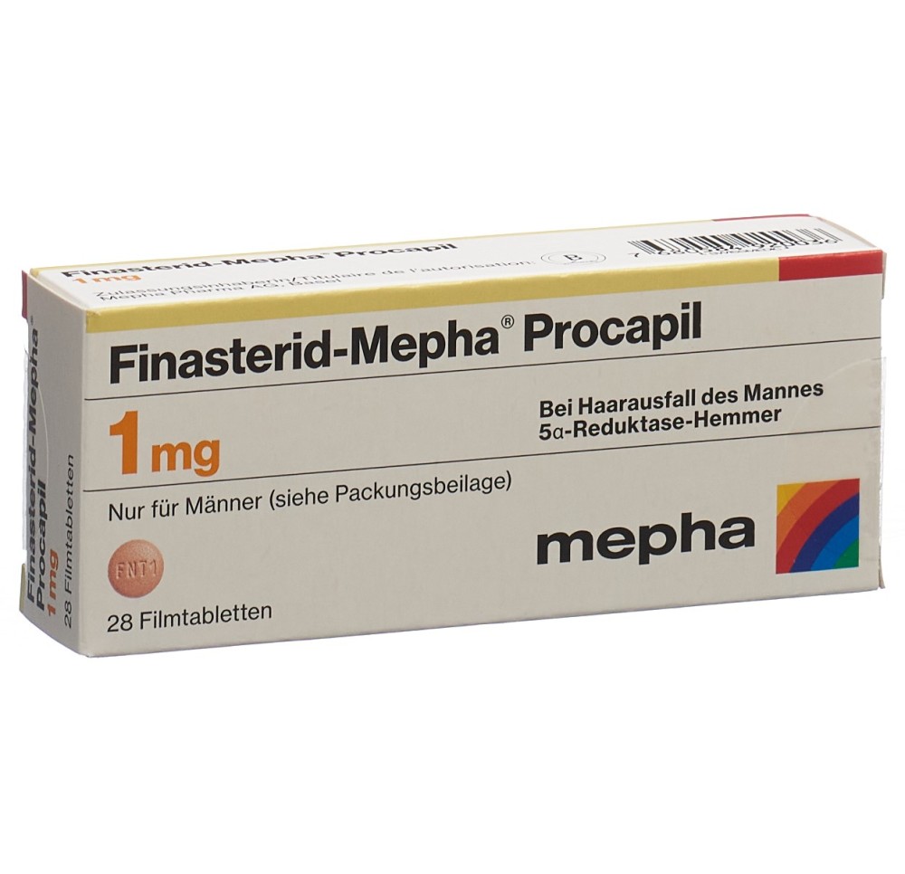 FINASTERID Mepha Procapil cpr pell 1 mg 28 pce FINASTERID Mepha Procapil cpr pell 1 mg 28 pce