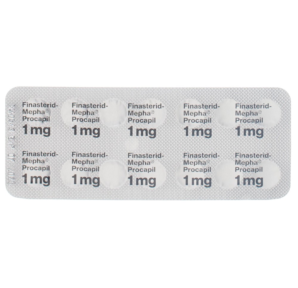 FINASTERID Mepha Procapil cpr pell 1 mg 98 pce FINASTERID Mepha Procapil cpr pell 1 mg 98 pce