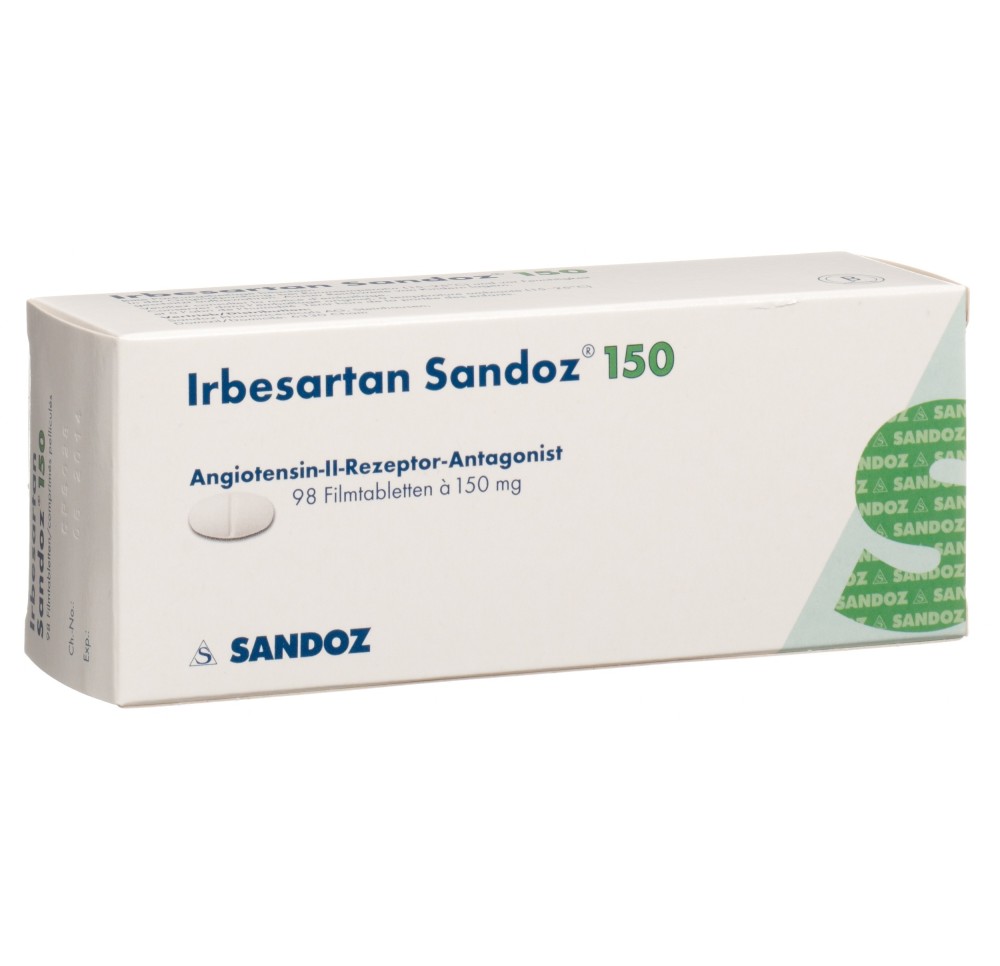 IRBESARTAN Sandoz cpr pell 150 mg 98 pce IRBESARTAN Sandoz cpr pell 150 mg 98 pce