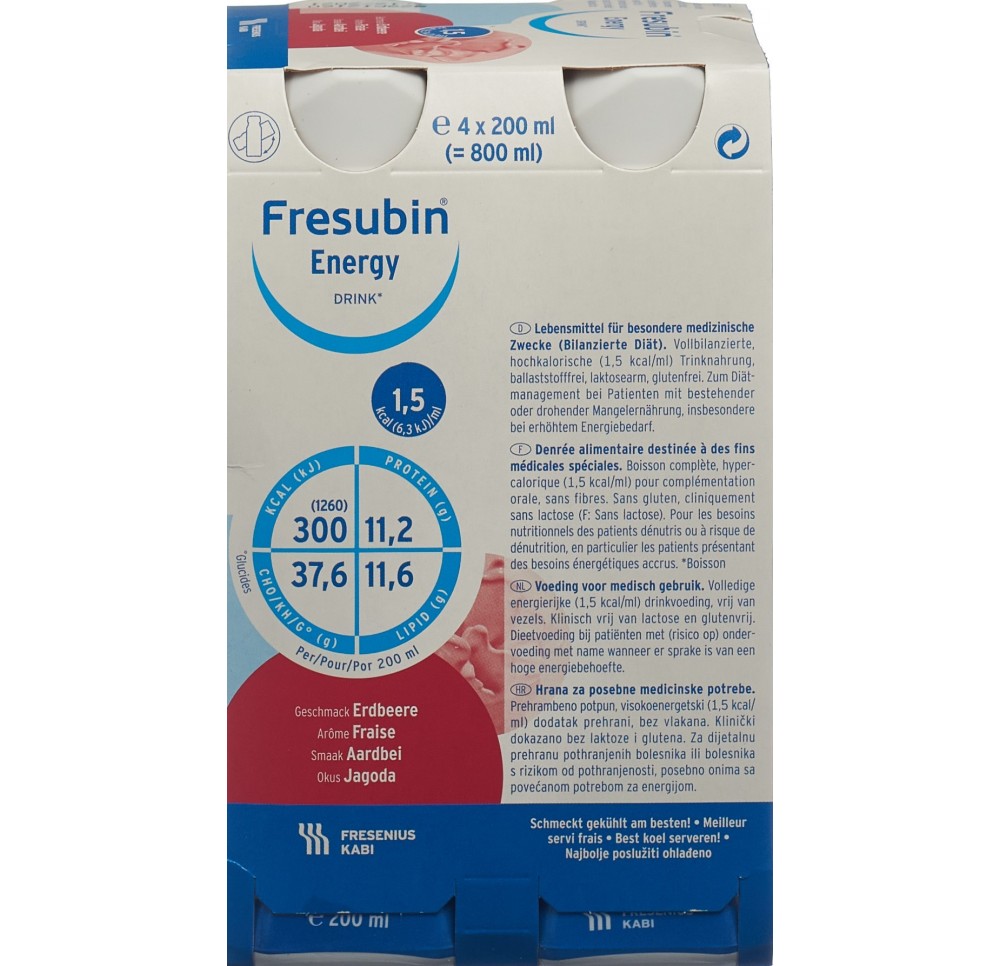 Fresubin Energy DRINK fraise 4 fl 200 ml