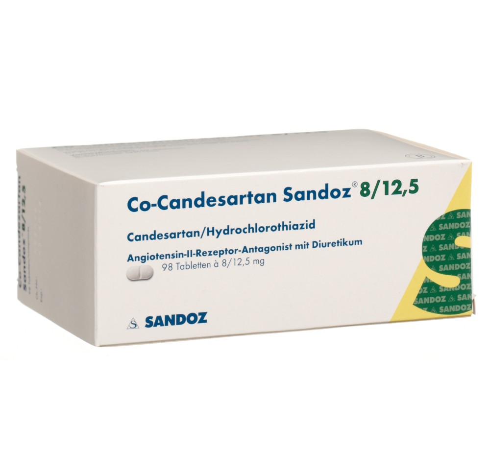 CO-CANDESARTAN Sandoz cpr 8/12.5 mg 98 pce CO-CANDESARTAN Sandoz cpr 8/12.5 mg 98 pce