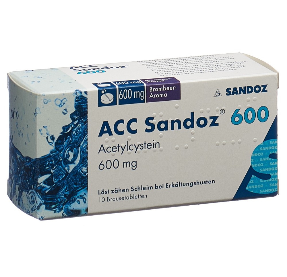 ACC Sandoz cpr eff 600 mg arôme mûre 10 pce ACC Sandoz cpr eff 600 mg arôme mûre 10 pce