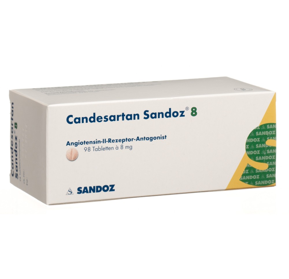 CANDESARTAN Sandoz cpr 8 mg 98 pce CANDESARTAN Sandoz cpr 8 mg 98 pce