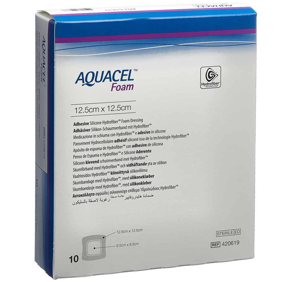 AQUACEL FOAM adhésif 12.5x12.5cm 10 pce AQUACEL FOAM adhésif 12.5x12.5cm 10 pce
