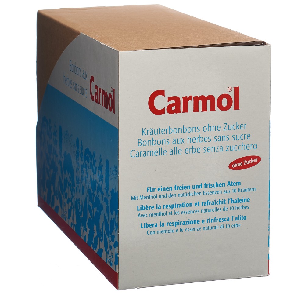 CARMOL bonbons aux herbes sans sucre 12 sach 75 g CARMOL bonbons aux herbes sans sucre 12 sach 75 g