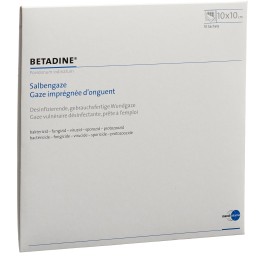 BETADINE gaze onguent 10x10cm 10 pce