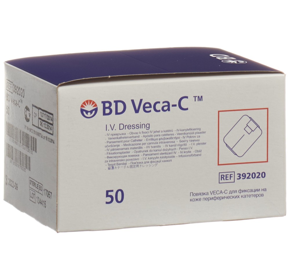 BD VECA-C pansement cathéter avec fenêtre 50 pce