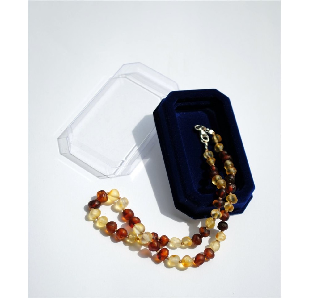 AMBERSTYLE ambre 32cm cognac jau mat ferm croch