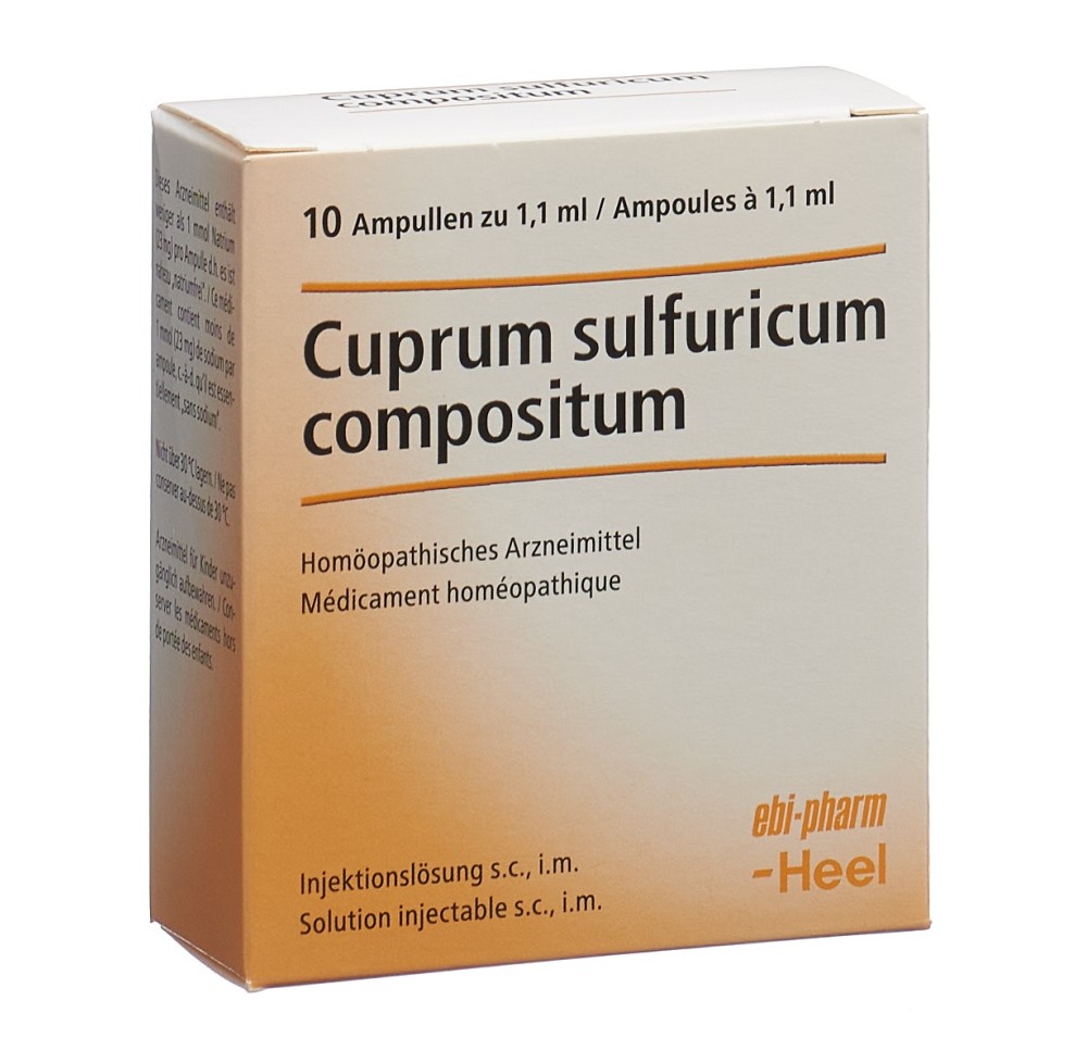 CUPRUM SULF COMP Heel sol inj 10 amp 1.1 ml CUPRUM SULF COMP Heel sol inj 10 amp 1.1 ml