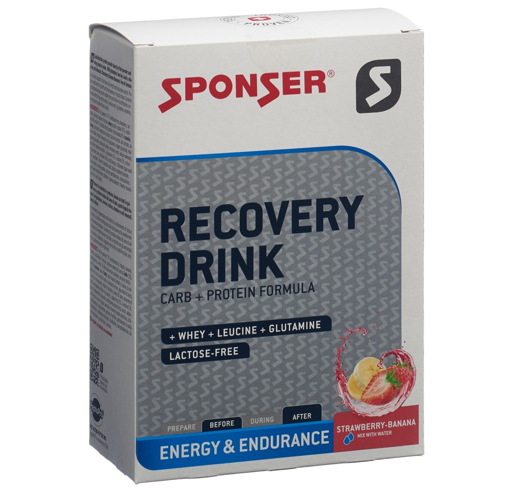 SPONSER Recovery Drink Strawberry-Banana 6 x 60 g SPONSER Recovery Drink Strawberry-Banana 6 x 60 g