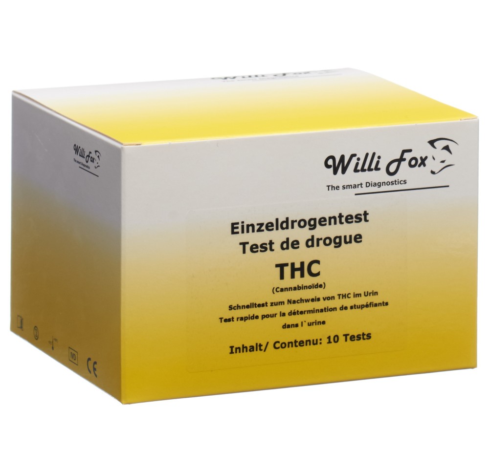 WILLI FOX test de drogue THC uni urine 10 pce
