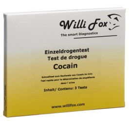WILLI FOX test de drogue cocaine uni urine 3 pce