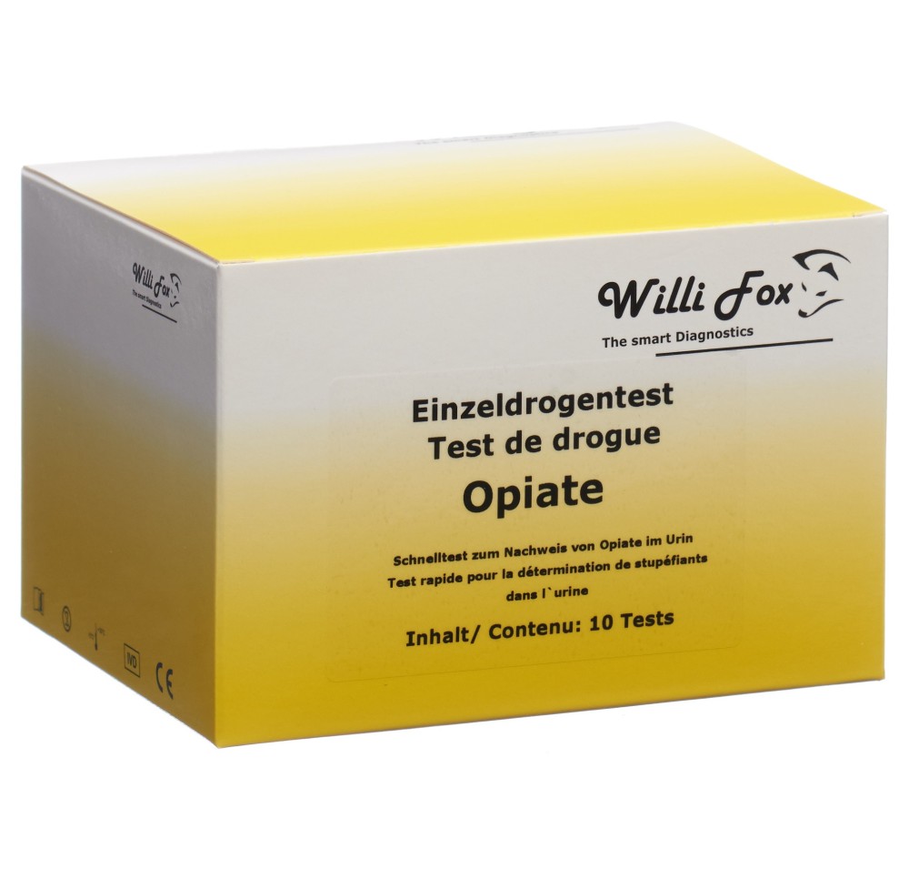 WILLI FOX test de drogue opiacés uni urine 10 pce