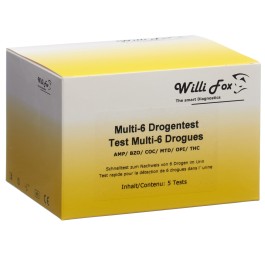 WILLI FOX test de drogue multi 6 para urine 5 pce