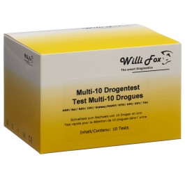 WILLI FOX test de drogue multi 10 para urin 10 pce