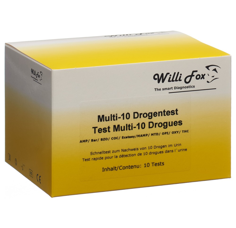 WILLI FOX test de drogue multi 10 para urin 10 pce