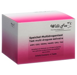 WILLI FOX test de drogue multi 6 para saliv 4 pce