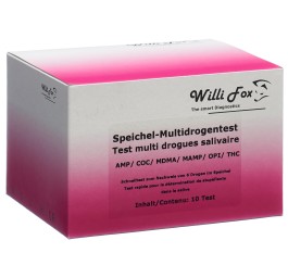 WILLI FOX test de drogue multi 6 para saliv 10 pce