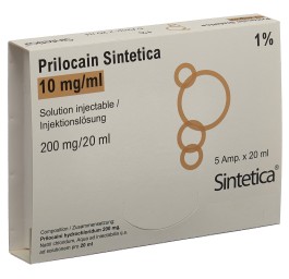 PRILOCAIN Sintetica sol inj 10 mg/ml 5 amp 20 ml