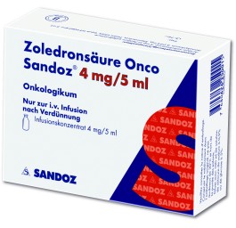 ACIDE ZOLEDRONIQUE Onco Sandoz 4 mg/5ml flac