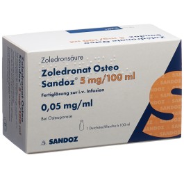 ZOLEDRONATE OSTEO Sandoz 5 mg/100ml amp 100 ml