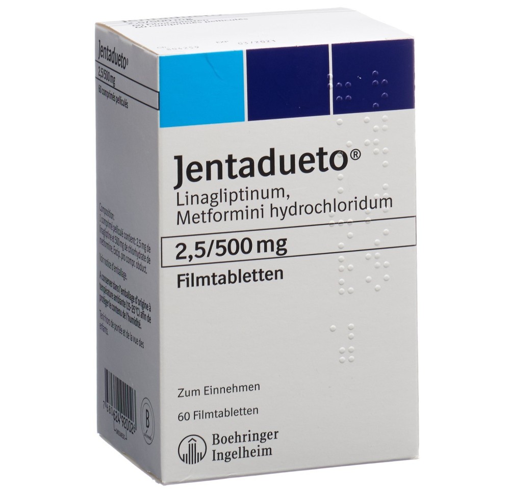 JENTADUETO cpr pell 2.5 mg/500 mg 60 pce