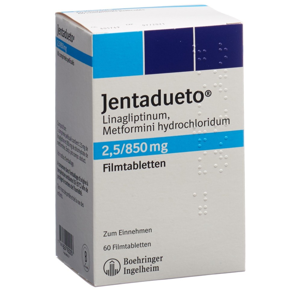 JENTADUETO cpr pell 2.5 mg/850 mg 60 pce