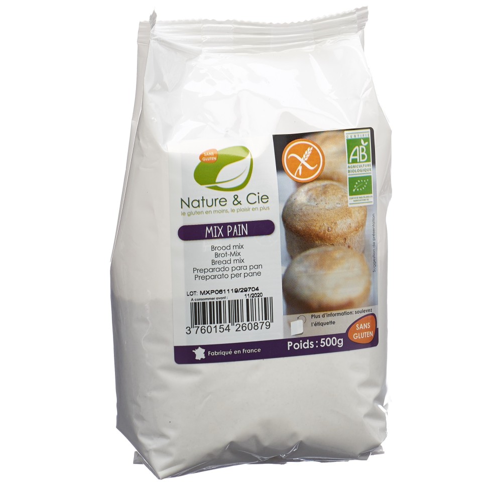 NATURE&CIE mix pain sans gluten 500 g NATURE&CIE mix pain sans gluten 500 g