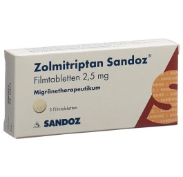 ZOLMITRIPTAN Sandoz cpr pell 2.5 mg 3 pce