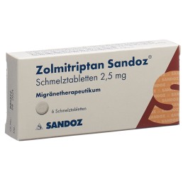 ZOLMITRIPTAN Sandoz cpr orodisp 2.5 mg 6 pce