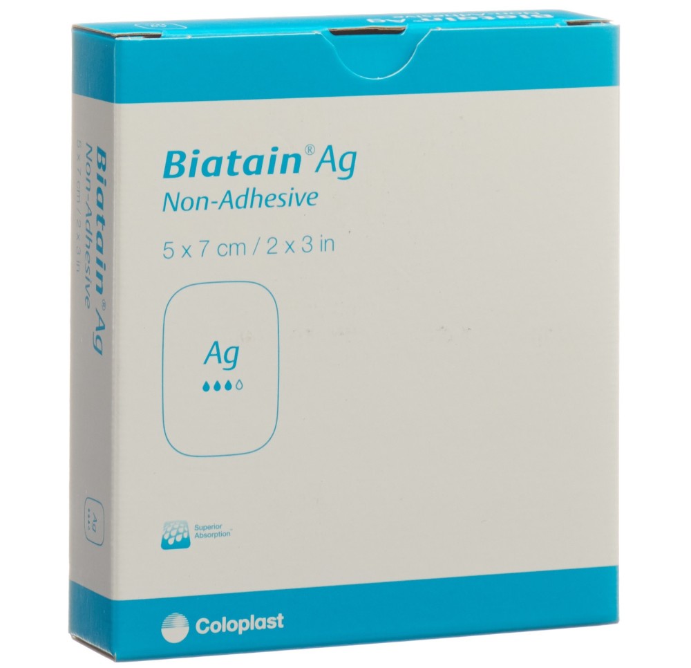 BIATAIN Ag Non-Adhesive 5x7cm 5 pce