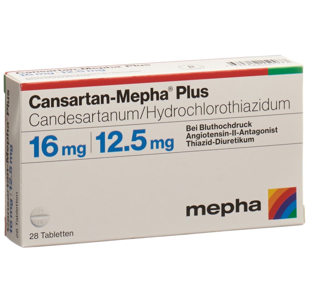 CANSARTAN Mepha plus cpr 16/12.5 28 pce CANSARTAN Mepha plus cpr 16/12.5 28 pce