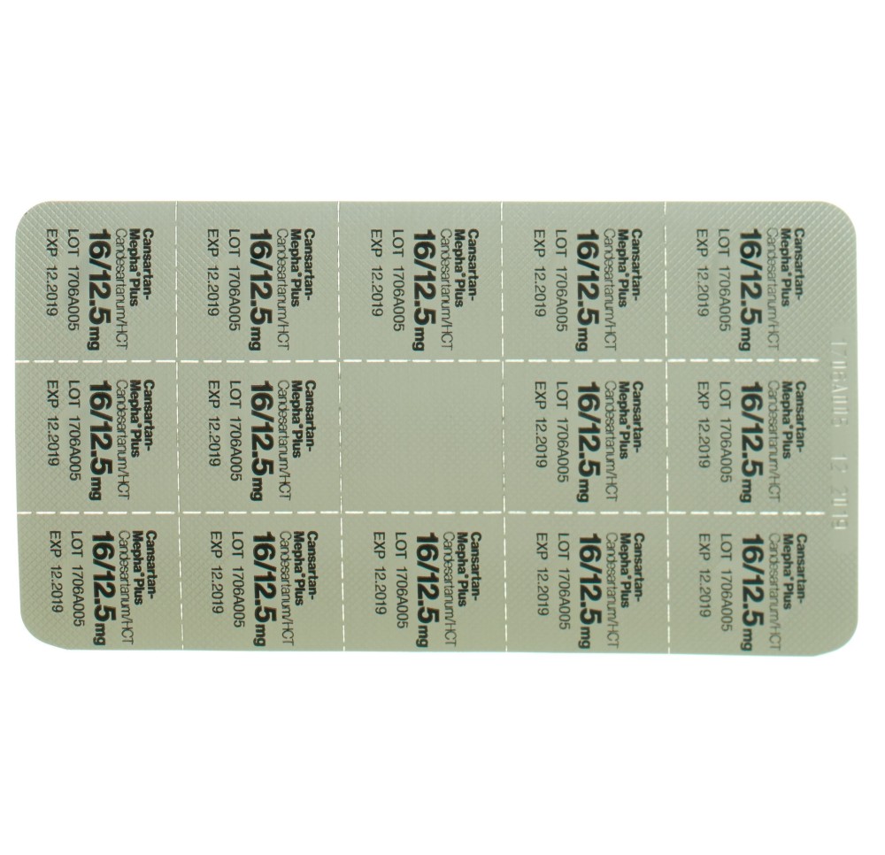 CANSARTAN Mepha plus cpr 16/12.5 98 pce CANSARTAN Mepha plus cpr 16/12.5 98 pce
