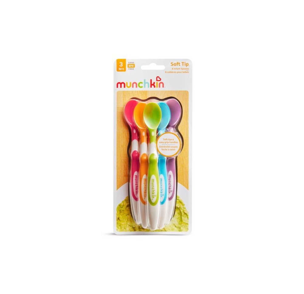 MUNCHKIN Cuillère longue av bout souple 6 pce
