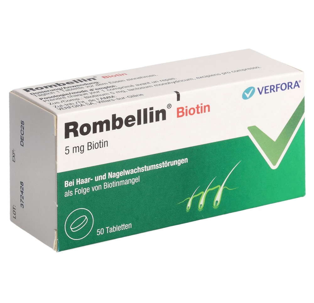 ROMBELLIN cpr 5 mg Biotine 50 pce ROMBELLIN cpr 5 mg Biotine 50 pce