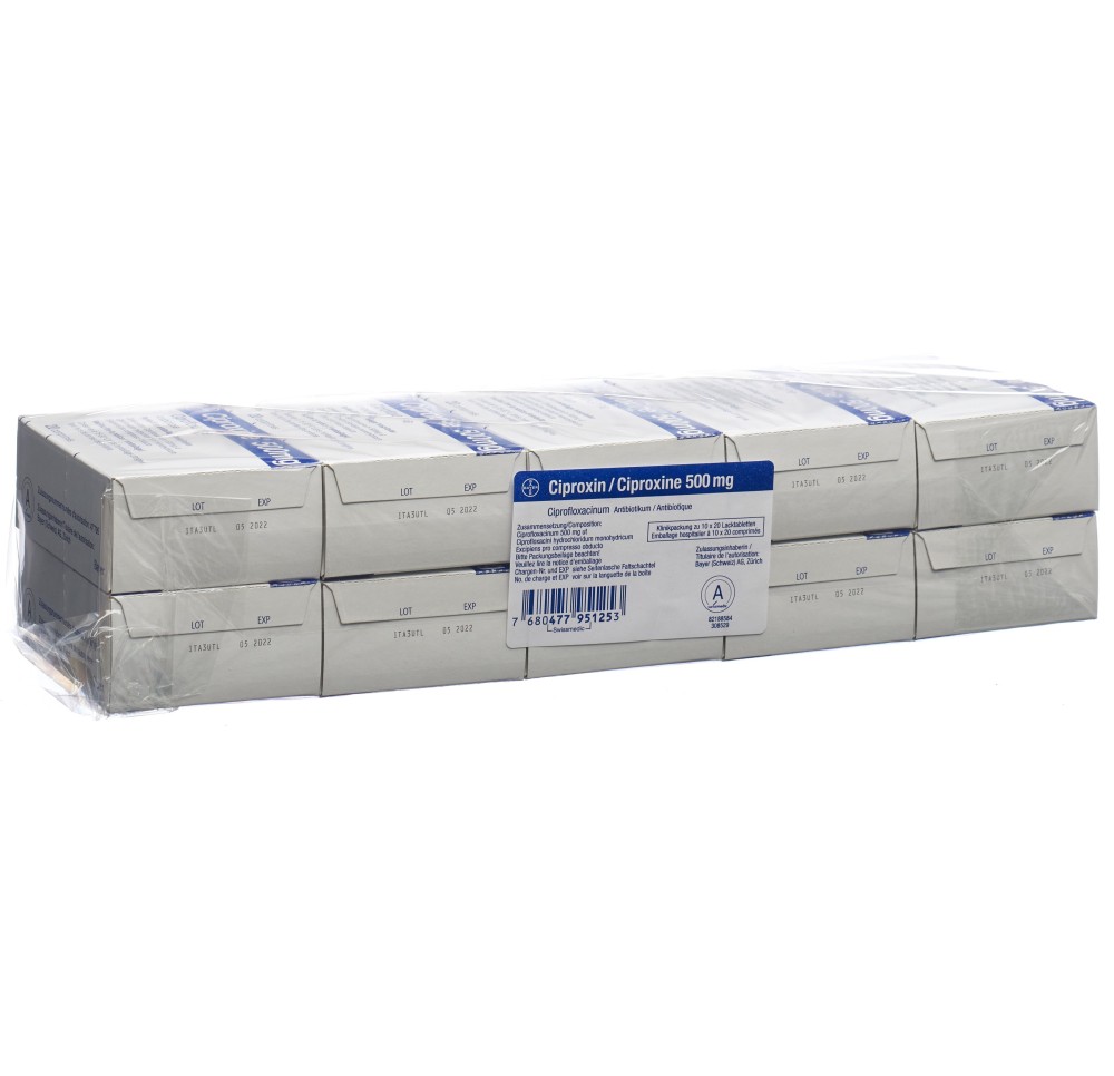 CIPROXINE cpr pell 500 mg 10 x 20 pce