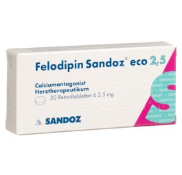 FELODIPINE Sandoz eco cpr ret 2.5 mg 30 pce