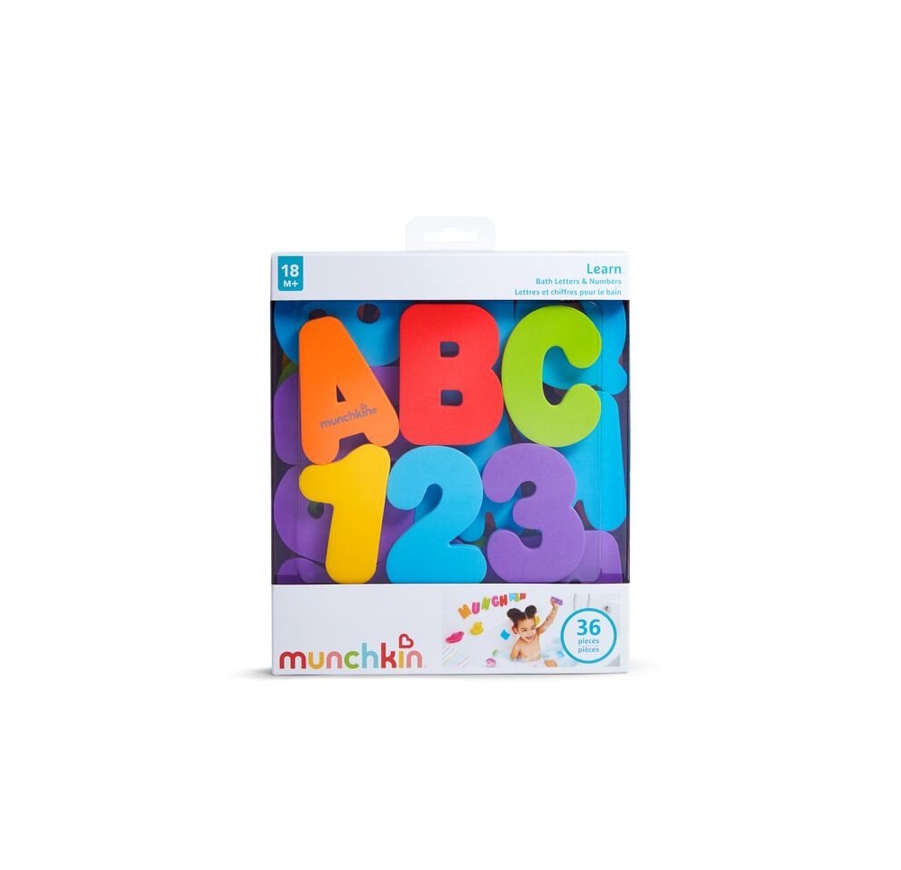 MUNCHKIN Lettres et chiffres pour bain 36 pce