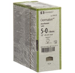 DERMALON 45cm bleu 5-0 C-1 36 pce