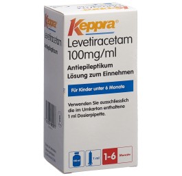KEPPRA sol 100 mg/ml seringue dos 1 ml fl 150 ml