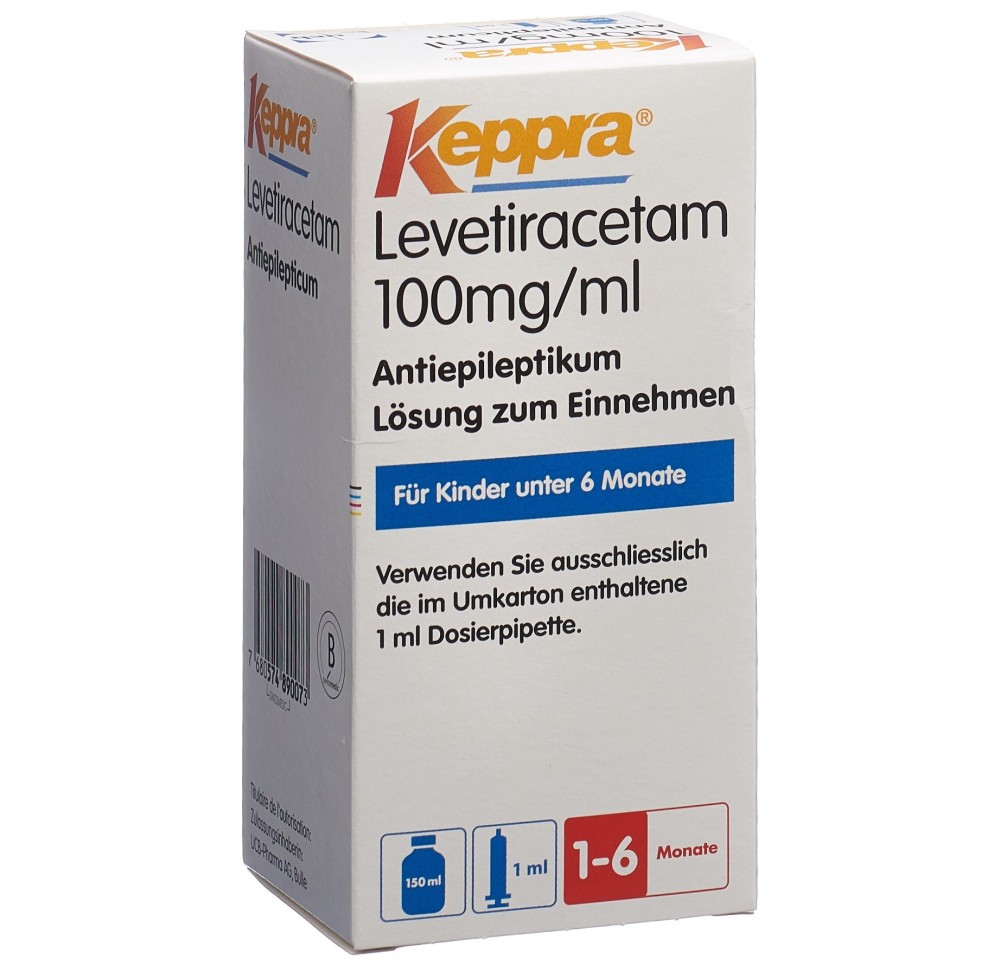 KEPPRA sol 100 mg/ml seringue dos 1 ml fl 150 ml KEPPRA sol 100 mg/ml seringue dos 1 ml fl 150 ml