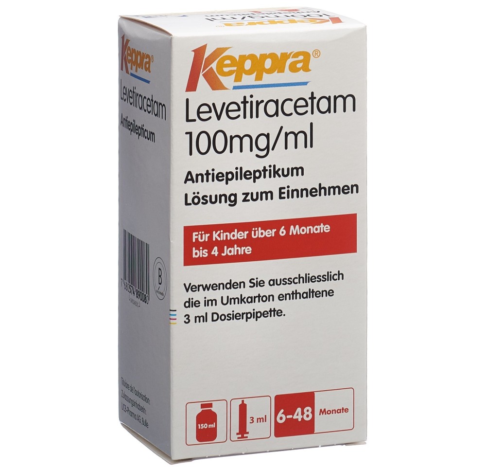 KEPPRA sol 100 mg/ml seringue dos 3 ml fl 150 ml KEPPRA sol 100 mg/ml seringue dos 3 ml fl 150 ml