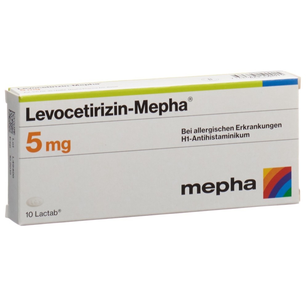 LEVOCETIRIZIN Mepha Lactab 5 mg 10 pce LEVOCETIRIZIN Mepha Lactab 5 mg 10 pce