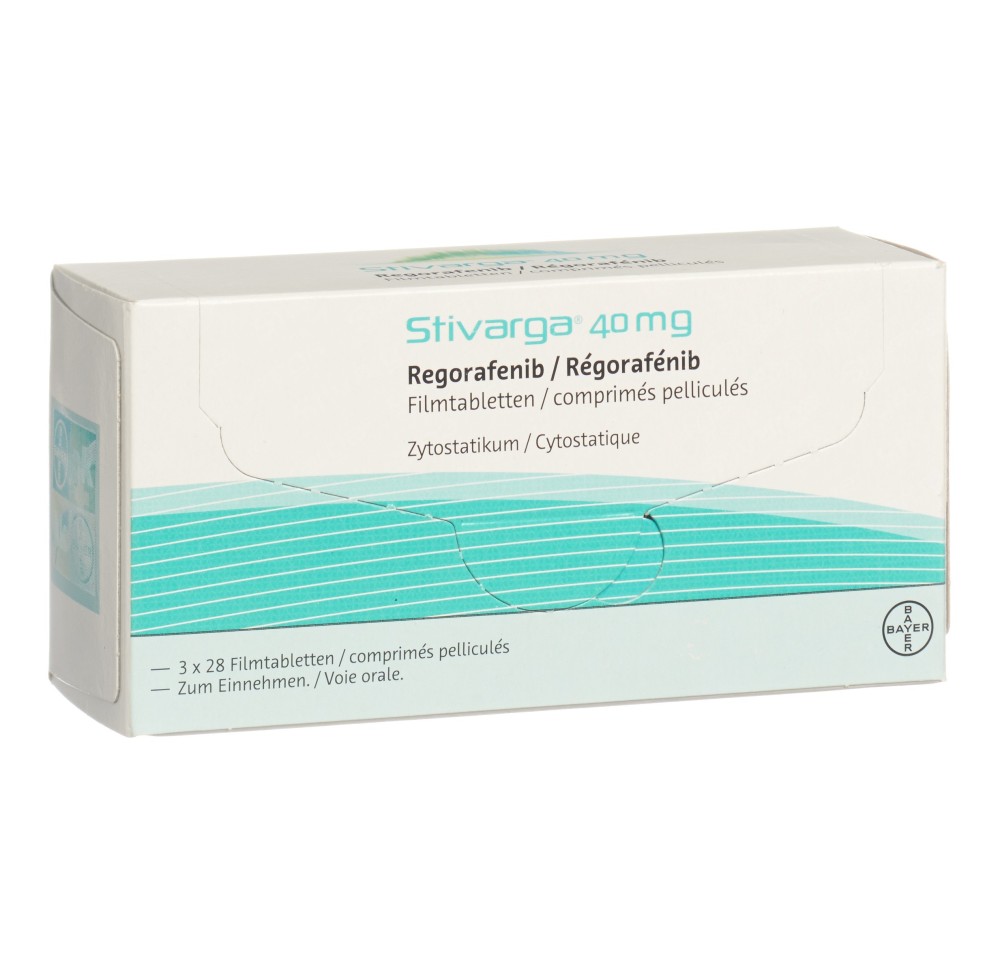 STIVARGA cpr pell 40 mg 3 bte 28 pce STIVARGA cpr pell 40 mg 3 bte 28 pce