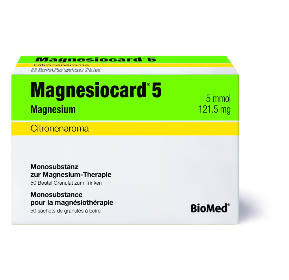 MAGNESIOCARD gran 5 mmol citron sach 50 pce MAGNESIOCARD gran 5 mmol citron sach 50 pce